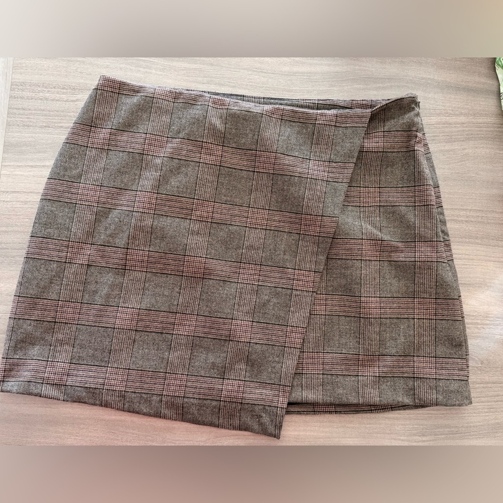 Old Navy Brown Plaid Mini Skirt
